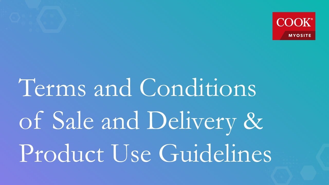 Terms & Conditions of Sale and Delivery
