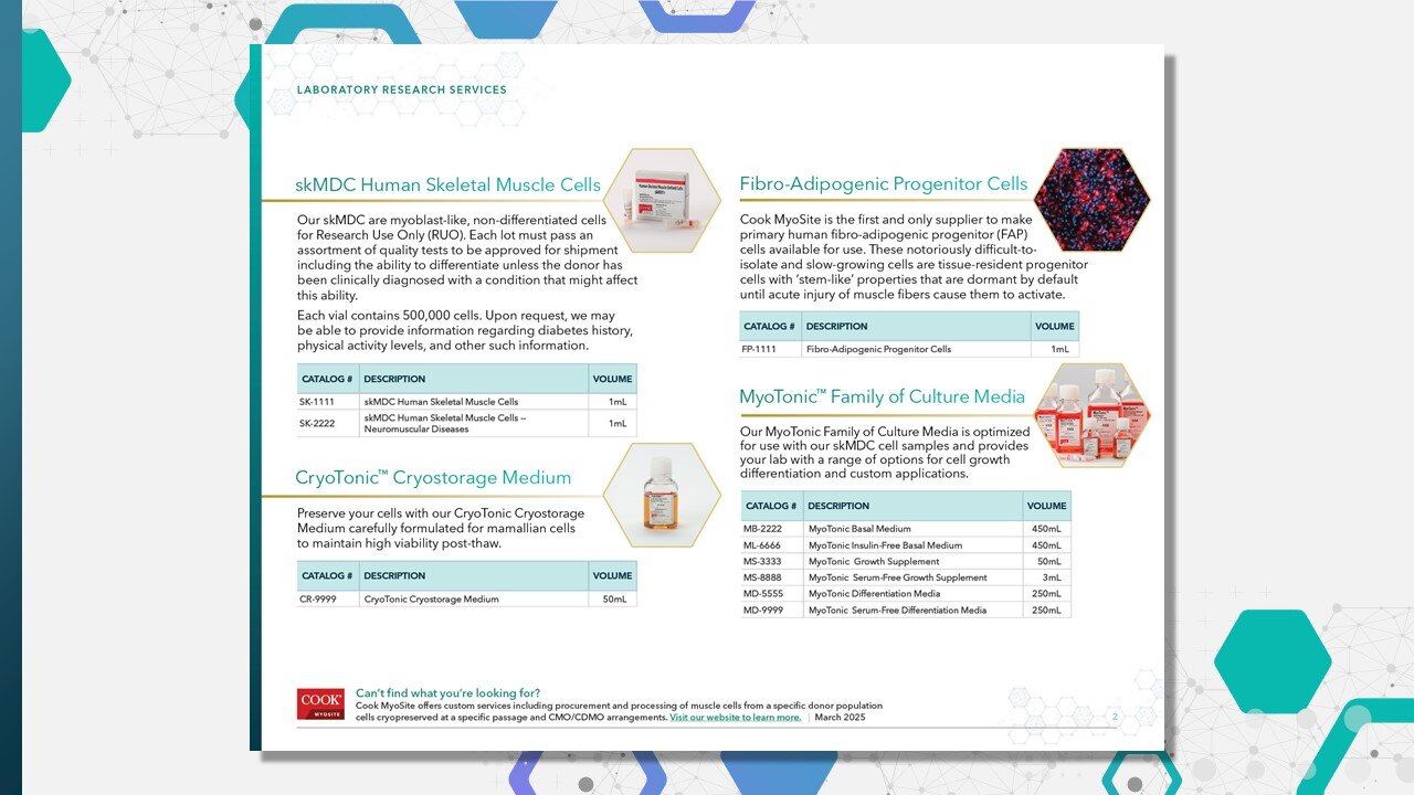 Catalog: Primary Cells & Media